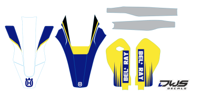 Trimset Husqvarna TC 125 FC 250 350 450 FS 450 2016 2017 2018 Decals dekor design graphics aufklebe stickerset nummerset dws mx