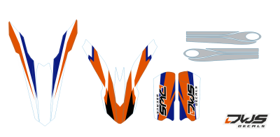Trimset KTM SX 85 2013 2014 2015 2016 Model 2 Decals dekor design graphics aufklebe stickerset nummerset dws mx