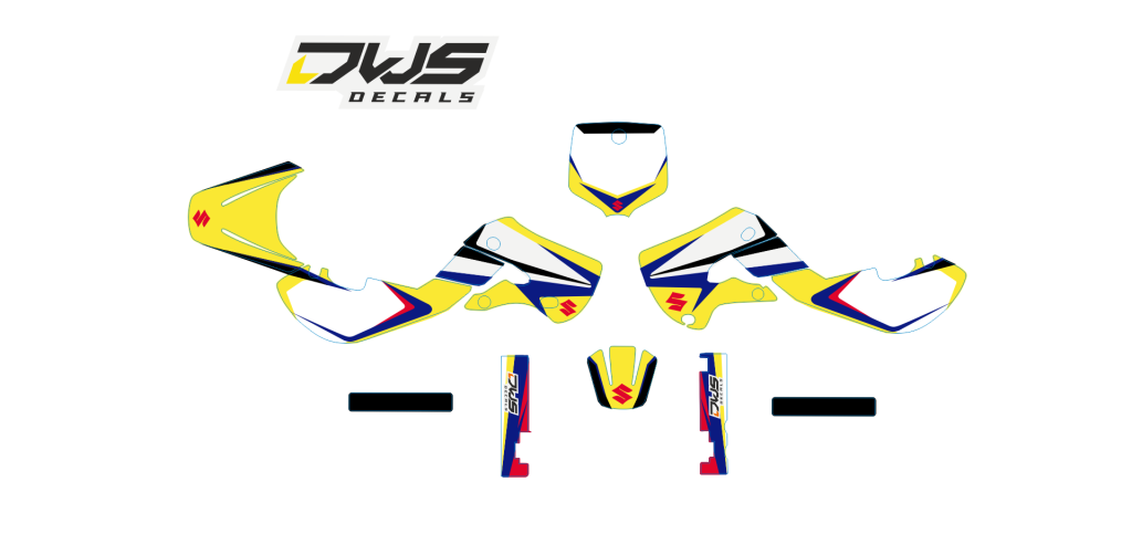 Volledige stickerset Suzuki RM 65 2000 2001 2002 2003 2004 2005 2006 2007 2008 2009 2010 2011 2012 2013 2014 2015 Decals dekor design graphics aufklebe stickerset nummerset dws mx
