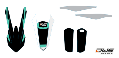 KTM SX 125 SX 250 SX-F 250 SX-F 350 SX-F 450 2016 aqua DECALS DEKOR DESIGN GRAPHICS AUFKLEBE STICKERSET NUMMERSET DWS MX