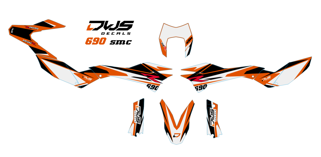 Complete stickerset KTM 690 SMC Enduro R 2012 2013 2014 2015 2016 blue blau blauw Decals dekor design graphics aufklebe stickerset nummerset dws mx