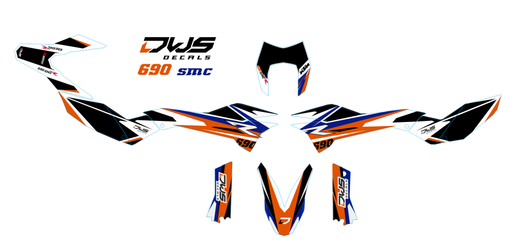 Complete stickerset KTM 690 SMC Enduro R 2012 2013 2014 2015 2016 red rot rood Decals dekor design graphics aufklebe stickerset nummerset dws mx