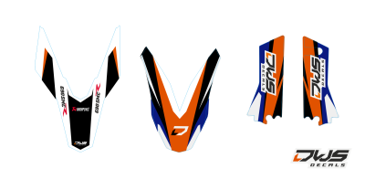 Trimset stickerset KTM 690 SMC Enduro R 2012 2013 2014 2015 2016 blue blauw blau Decals dekor design graphics aufklebe stickerset nummerset dws mx