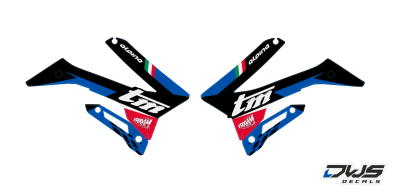 Radiaset TM 125 144 250 300 2015 2016 2017 2018 Decals dekor design graphics aufklebe stickerset nummerset dws mx