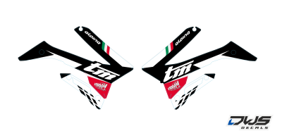 Radiaset TM 125 144 250 300 2015 2016 2017 2018 Decals dekor design graphics aufklebe stickerset nummerset dws mx