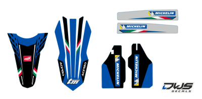 trimset TM 125 144 250 300 2015 2016 2017 2018 Decals dekor design graphics aufklebe stickerset nummerset dws mx