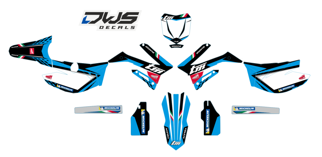 Complete stickerset TM 4T 2015 2016 2017 Decals dekor design graphics aufklebe stickerset nummerset dws mx