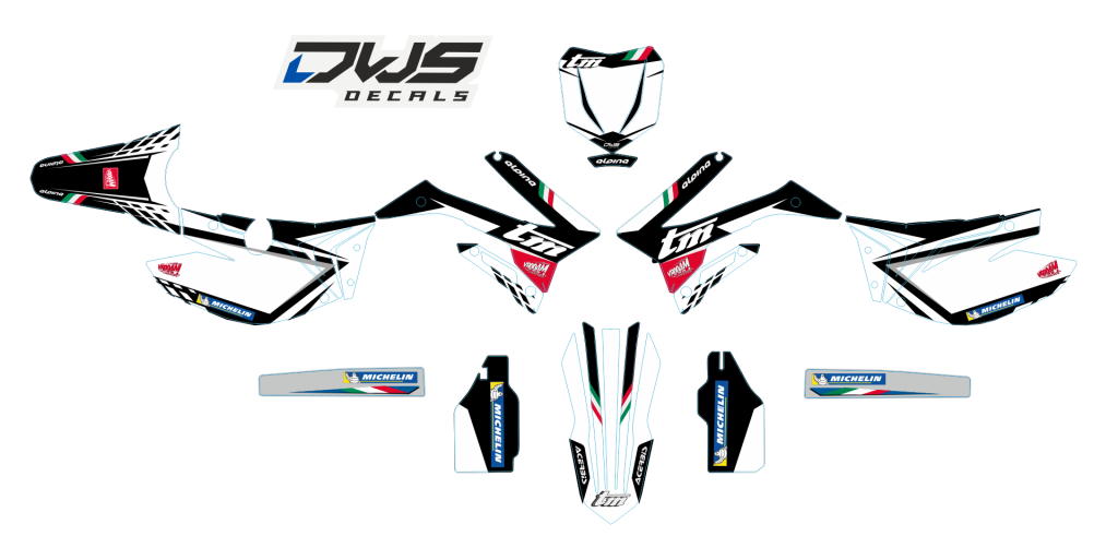 Complete stickerset TM 4T 2015 2016 2017 Decals dekor design graphics aufklebe stickerset nummerset dws mx