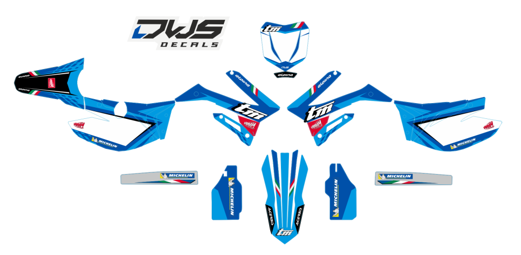 Complete stickerset TM 4T 2015 2016 2017 Decals dekor design graphics aufklebe stickerset nummerset dws mx