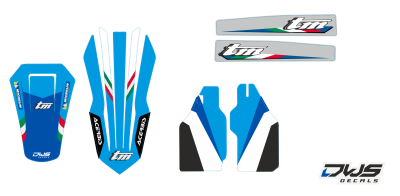 trimset TM MX 125 144 250 300 2T 2008 2014 Decals dekor design graphics aufklebe stickerset nummerset dws mx