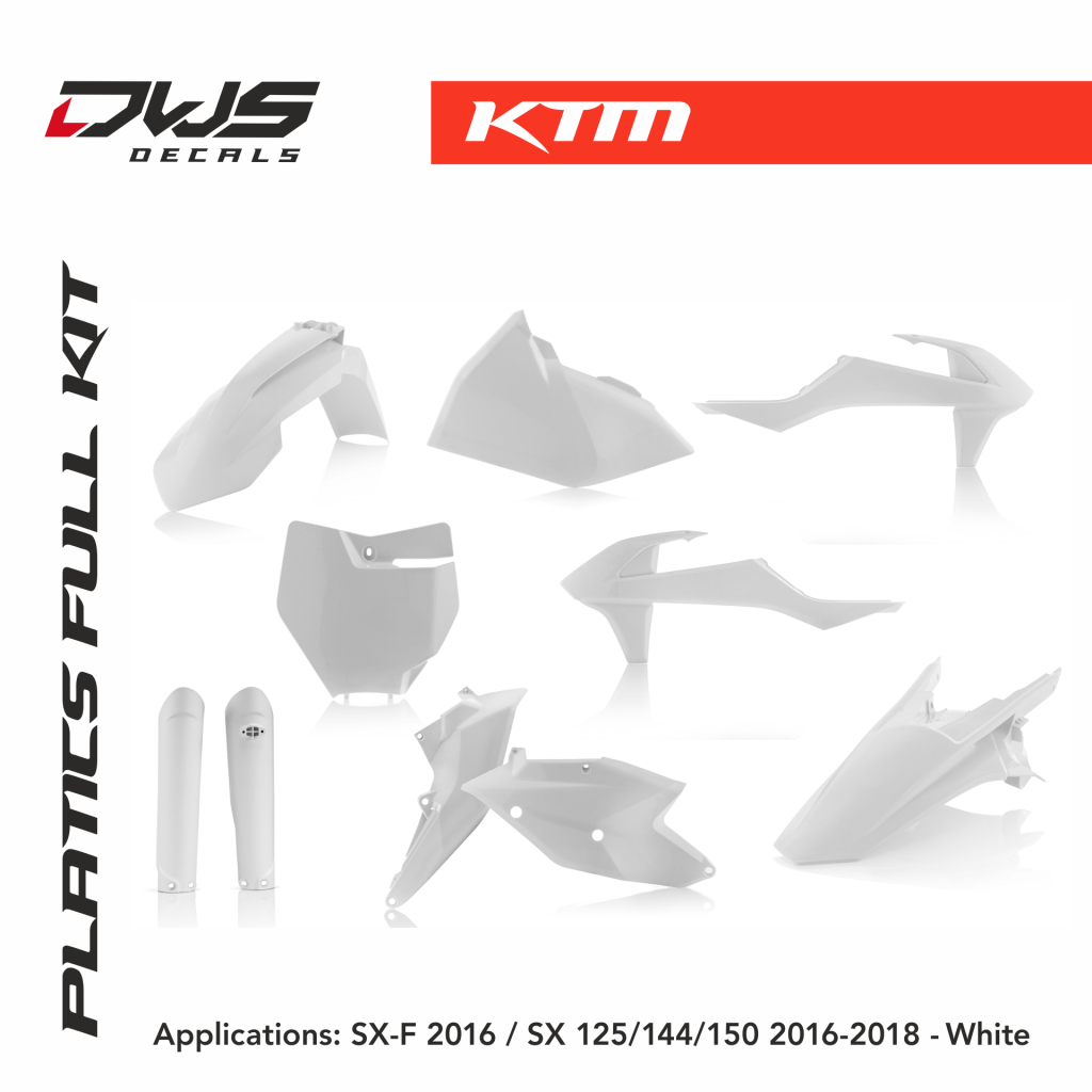 KTM plastics SX-F 2016 / 2018 - SX 125/144/150 2016 / 2018 White