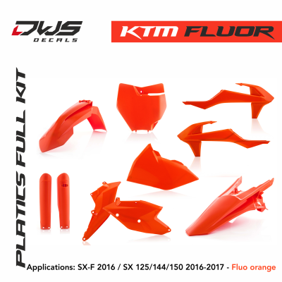 KTm Plastics Sx-f 2016 Sx 125 144 150 2016 2017 acerbis dws decals replica