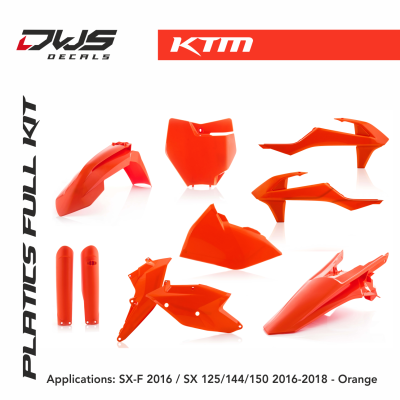 KTm Plastics Sx-f 2016 Sx 125 144 150 2016 2017 acerbis dws decals replica