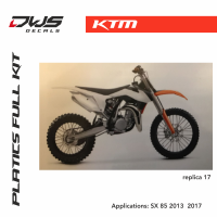 KTM plastics sx 85 2013 2014 2015 2016 2017 acerbis white black replica dws decals oem mx graphics