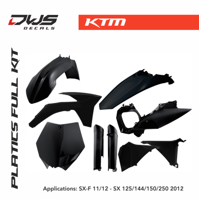 KTM SX-F 2011 2012 SX 125 144 150 250 2012 plastics acerbis dws decals black