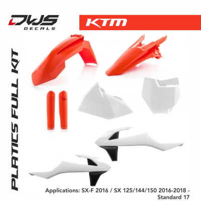KTm Plastics Sx-f 2016 Sx 125 144 150 2016 2017 acerbis dws decals replica