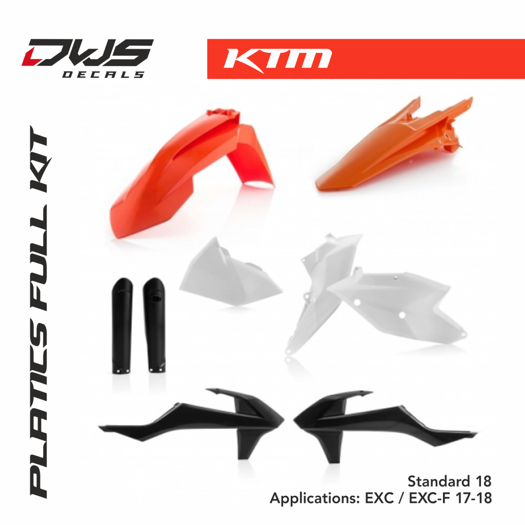 KTM plastics EXC EXC-F 2017 2018 Standard 18