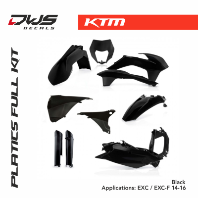 KTM Plastics Acerbis EXC EXC-F 2014-2015 Black