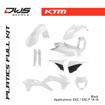 KTM Plastics Acerbis EXC EXC-F 2014-2015 White