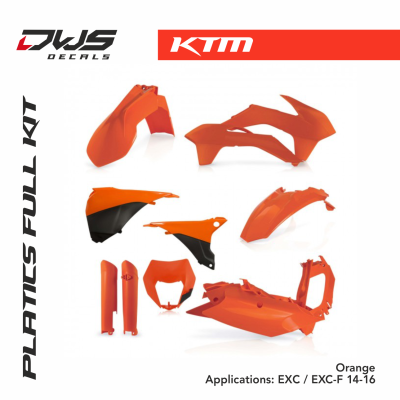 KTM Plastics Acerbis EXC EXC-F 2014-2015 Orange