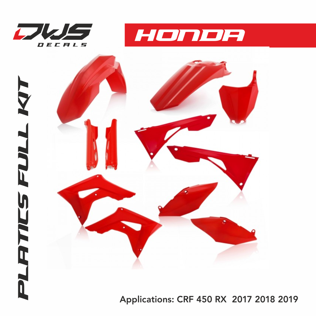 Honda Acerbis Plastics CRF 450 2017 - 2019 CRF 250 2018-2019 Red