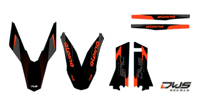 Radiaset stickerset KTM 690 SMC Enduro R 2012 2013 2014 2015 2016 blauw blau blue Decals dekor design graphics aufklebe stickerset nummerset dws mx