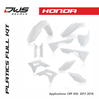 Honda plastics CRF 450 2017 2018 2016 crf 250 2018 2019 oem replica black zwart red rood acerbis dws decals