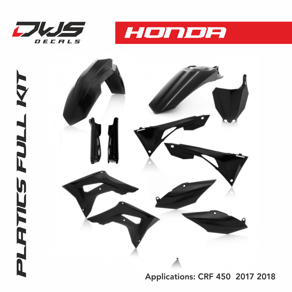 Honda Acerbis Plastics CRF 450 2017 - 2019 CRF 250 2018 2019 Black