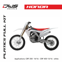 Honda plastics CRF 250 2014 2015 2016 CRF 450 2013 2014 2015 2016 replica red black white dws decals acerbis