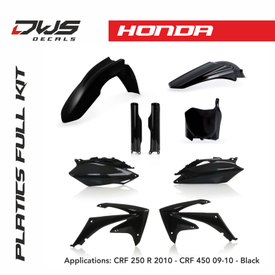Honda plastics CRF 250 R 2010 CRF 450 2009 2010 acerbis dwsdecals replica