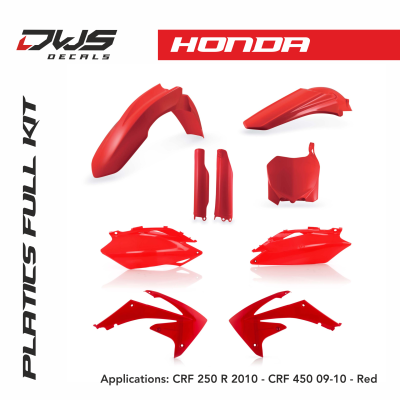 Honda plastics CRF 250 R 2010 CRF 450 2009 2010 acerbis dwsdecals replica
