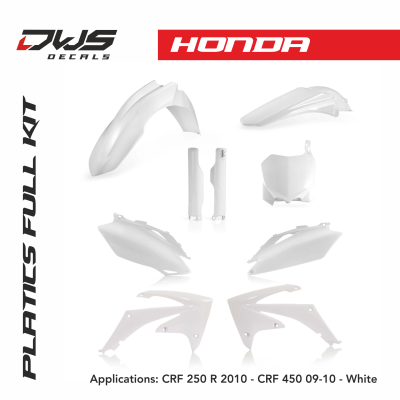 Honda plastics CRF 250 R 2010 CRF 450 2009 2010 acerbis dwsdecals replica