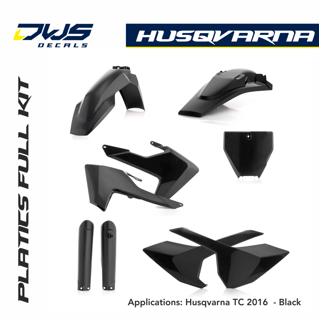 Husqvarna Plastics TC 125 FC 250 350 450 FS 450 2016/2018 Black