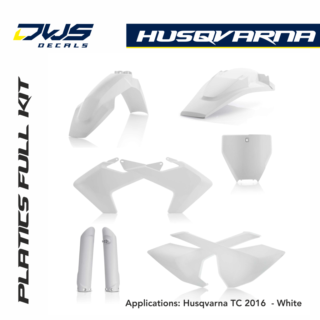 Husqvarna Plastics TC 125 FC 250 350 450 FS 450 2016/2018 White