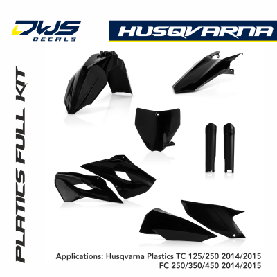 Husqvarna Plastics TC 125/250 2014/2015 FC 250/350/450 2014/2015 dws decals acerbis