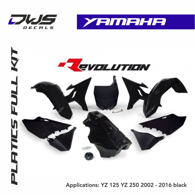 Yamaha revolution racetech plastic kit dws decals black