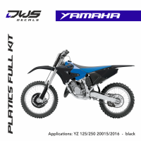 yamaha plastics YZ 125 250 2015 2016 dws decals acerbis black
