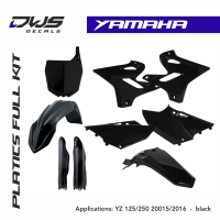 yamaha plastics YZ 125 250 2015 2016 dws decals acerbis black