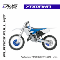 yamaha plastics YZ 125 250 2015 2016 dws decals acerbis white