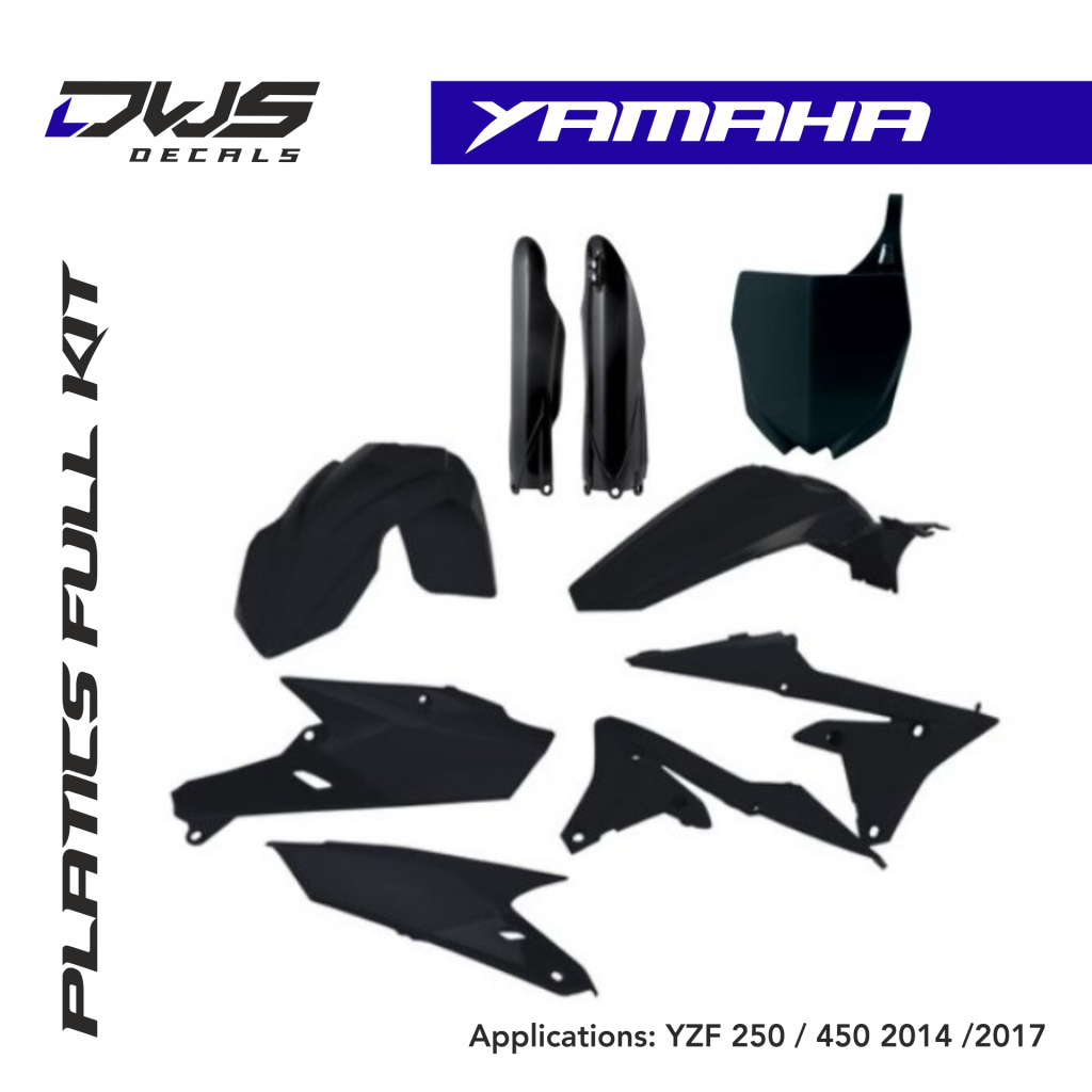 Yamaha Plastics YZF 250 450 2014/2018 Black