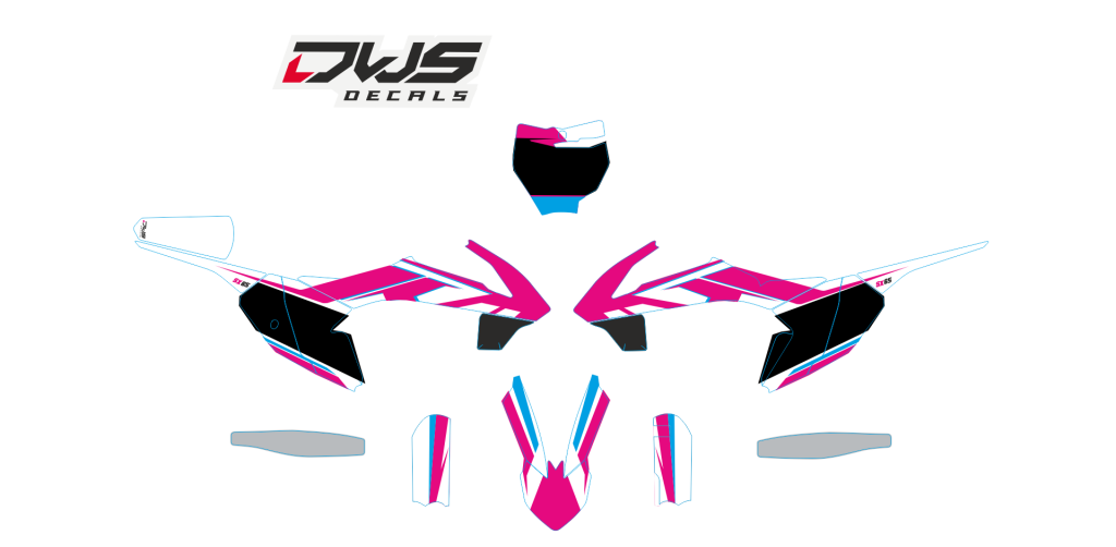 Ktm sx 65 2016 blue orange model 2 Decals dekor design graphics aufklebe stickerset nummerset dws mx