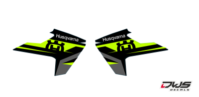 Radiaset Husqvarna TC 125 FC 250 350 450 FS 450 2016 2017 geel zwart gelb schwarz yellow black Decals dekor design graphics aufklebe stickerset nummerset dws mx