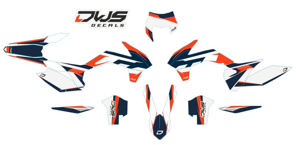 Complete stickerset KTM EXC F 125 250 350 450 500 2013 2014 2015 2016 Model 2Decals dekor design graphics aufklebe stickerset nummerset dws mx model 4 graphix
