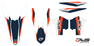 Trimset KTM EXC F 125 250 350 450 500 2013 2014 2015 2016 Model 2Decals dekor design graphics aufklebe stickerset nummerset dws mx model 4 graphix