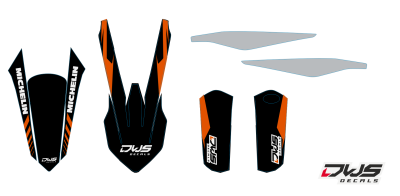 Trimset KTm EXC EXC-F 125 XC-W 150 XC-W 250 350 450 500 viertakt 2017 Model 1 Decals dekor design graphics aufklebe stickerset nummerset dws mx green aqua mint