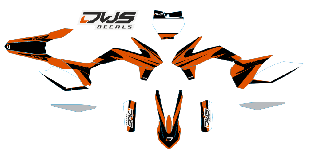 volledige stickerset KTM SX SX-F 125 150 250 350 450 2013 2014 2015 ORANGE black Decals dekor design graphics aufklebe stickerset nummerset dws mx