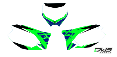 Nummerset Kawasaki KX 125 250 2003 2004 2005 2006 2007 2008 2009 2010 2011 2012 Model 2Decals dekor design graphics aufklebe stickerset nummerset dws mx