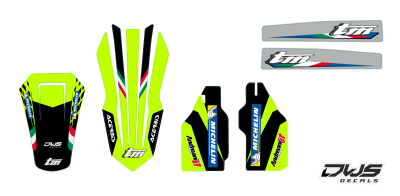 trimset TM MX 125 144 250 300 2T 2008 2014 Decals dekor design graphics aufklebe stickerset nummerset dws mx