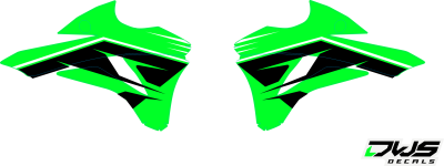 Radiaset Kawasaki KX 85 100 2014 2015 Decals dekor design graphics aufklebe stickerset nummerset dws mx