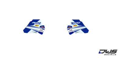 Radiaset Yamaha PW 50 2007 2008 2009 2010 2011 2012 2013 Decals dekor design graphics aufklebe stickerset nummerset dws mx